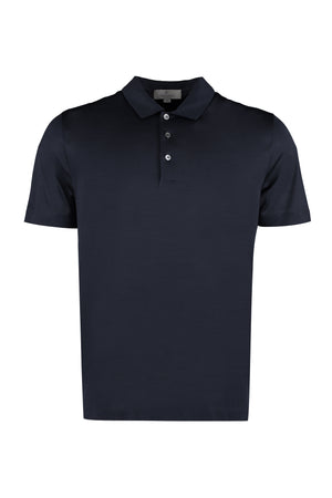 Short sleeve cotton polo shirt-0